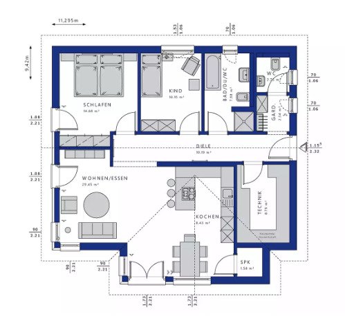 Moderner Satteldach-Bungalow zu verkaufen + inkl. Grundstück + KFW-Förderung + Festpreisgarantie!