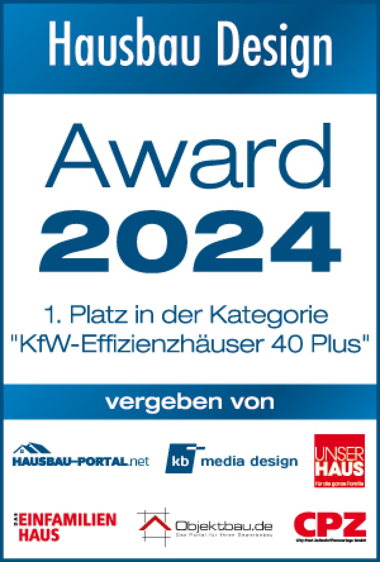 BZ Hausbau Design Award  Platz  Kfw  Musterhaus Frankfurt